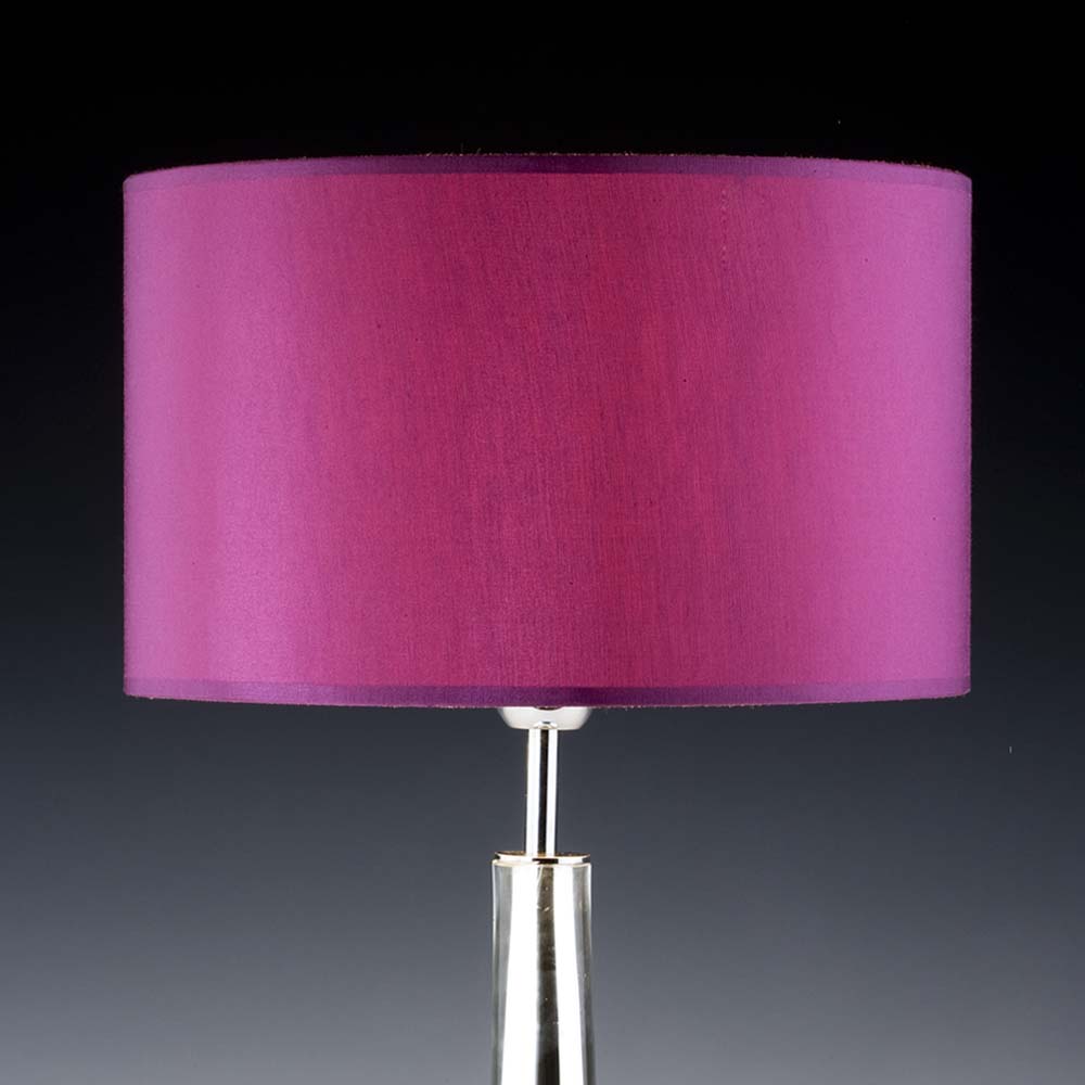 Lampenschirm lila rund 35 x 20 cm Seide 