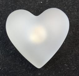 Möbelknopf Herz kristall matt 45mm 