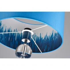 Lampenschirm blau/dekor rund 35 x 20 cm 