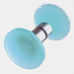 Griff Duschtür türkis 50mm Set 