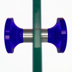 Duschtürgriff blau 50mm Set 