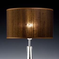 Lampenschirm braun Seide rund 35 x 20 cm 