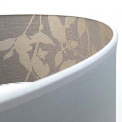Lampenschirm grau rund 40 x 20 cm innen gemustert 