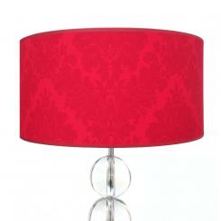 Lampenschirm rot gemustert rund 40 x 20 cm 