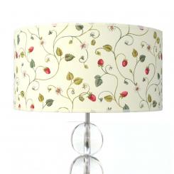 Lampenschirm creme Erdbeerdekor 40 x 20 cm 
