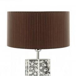 Lampenschirm braun rund Plissee 40 x 20 cm 