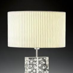 Lampenschirm creme rund Plissee 40 x 20 cm 