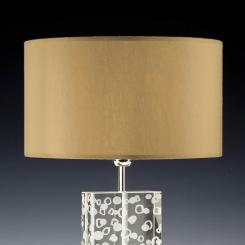 Lampenschirm gold rund 40 x 20 cm Wildseide 