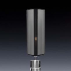 Lampenschirm rund schwarz-silber 18 x 45 cm 