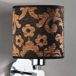 Lampenschirm schwarz braun rund 16 x 16 cm 