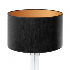 Lampenschirm schwarz/gold rund 35 x 20 cm 