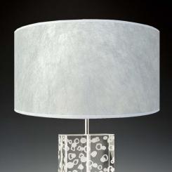 Lampenschirm silber 40 x 20 cm edles Japanpapier 