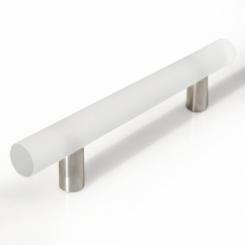 Möbelgriff Edelstahl Glas 180mm 