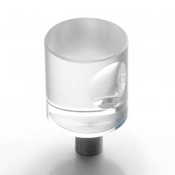 Möbelknopf Edelstahl Glas 20mm 