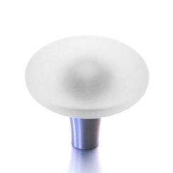 Möbelknopf Glas matt Edelstahl 36mm 