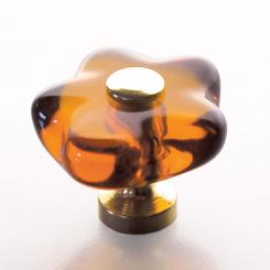 Möbelknauf Blume Bernstein 36mm 