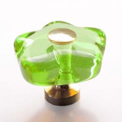 Möbelknauf Blume hell grün 36mm 