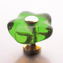 Möbelknauf Blume grün 36mm 
