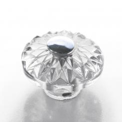 Möbelknopf Glas Chrom 30mm 