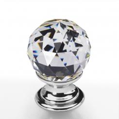 Möbelknopf Kristall Chrom 25mm 