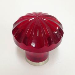 Möbelknopf rot 36mm gerippt 