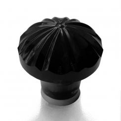 Möbelknopf schwarz 36mm gerippt 