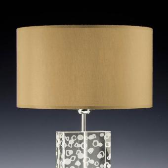 Lampenschirm gold rund 40 x 20 cm Wildseide 