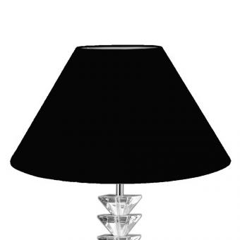 Lampenschirm rund schwarz konisch 40 x 25 x 16cm 