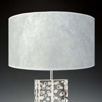 Lampenschirm silber 40 x 20 cm edles Japanpapier 