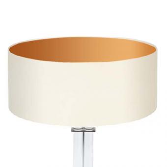 Lampenschirm weiß/gold rund 50 x 20 cm 