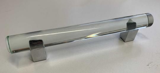Möbelgriff Edelstahl Glas 184mm 