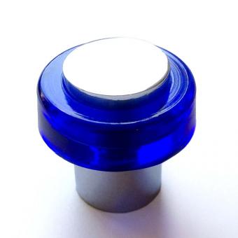 Möbelknauf Chrom blau 30mm 