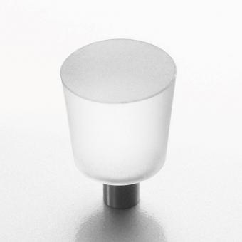 Möbelknopf Edelstahl Glas matt 20mm 