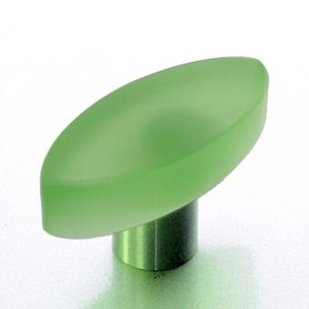 Design Möbelknopf grün 40mm oval 