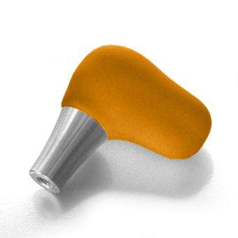Möbelknopf Edelstahl Glas orange 38mm 