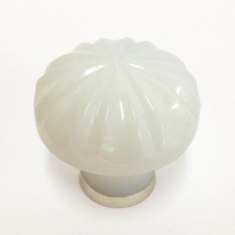 Möbelknopf opal weiß 36mm gerippt 