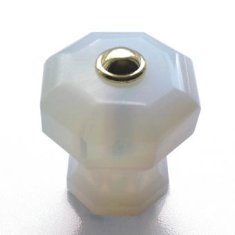 Möbelknopf weiß opal 38mm 