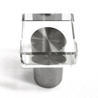 Möbelgriff Edelstahl Glas 20mm 