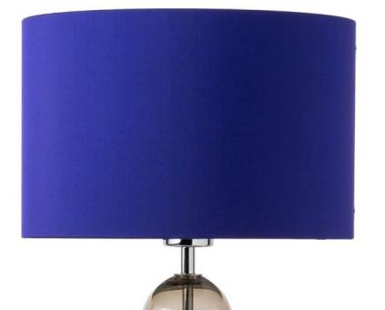 Lampenschirm D.28x18cm Royal Blau Seide 