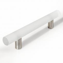 Möbelgriff Edelstahl Glas 264mm matt 